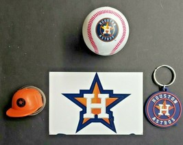 Houston Astros Baseball Vending Charms Lot of 4 Ball, Helmet, Key Chain 295 - £13.34 GBP