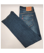 Levi&#39;s 505 Regular Fit Boy&#39;s Size 18 W29 L29 Dark Blue Denim Stretch Jeans - $19.00