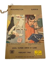 Telephone Book 1960 Washington Eureka Illinois IL Directory Genealogy Phone - £28.56 GBP