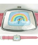 Paul Frank Rainbow Ladies or Kids Tank Watch Cute Pink Leather Band Peti... - £104.00 GBP