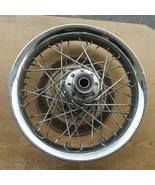 Harley 16&quot; FRONT Tubeless SPOKE WHEEL 25mm Axle &amp; 44156-00 Disc BIG TWIN - £77.90 GBP