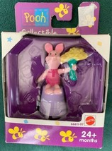 Pooh Collectible PIGLET Sitting On Flower Pot Bouquet Mattel Disney Figu... - $9.99