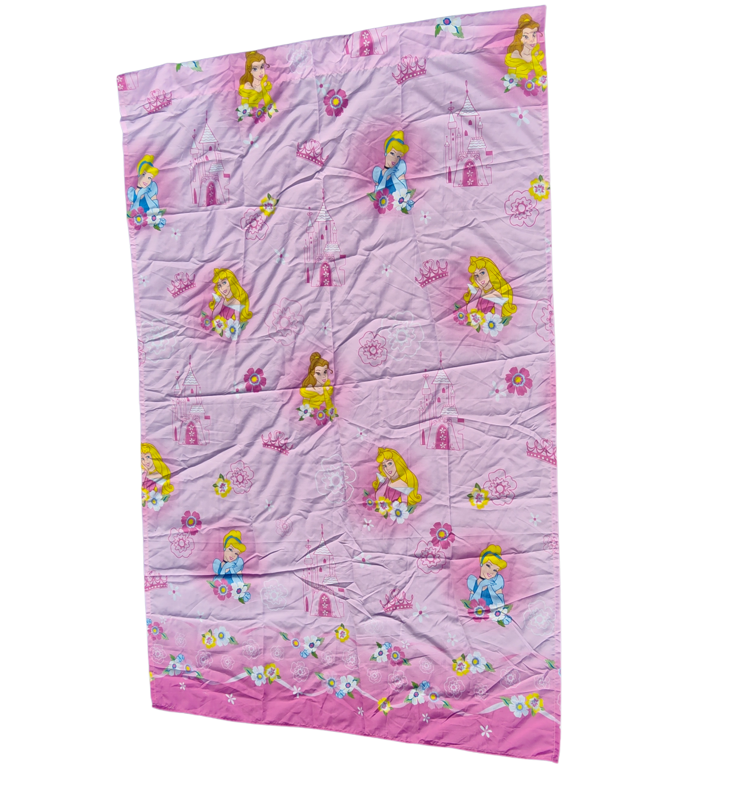 LOT 3 Disney Princess Flora Pink Curtain Panels Cinderella Belle 82"x63" - $21.77
