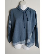 Signature 1 Studio Long Sleeve Heather Blue Hoodie Women&#39;s Size M - $320.94 MXN