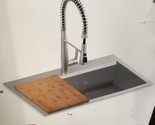 Kohler 33&quot; Wide Pro-Inspired Kitchen Sink Kit R78957-1PC-NA w/ Cutting B... - $292.05