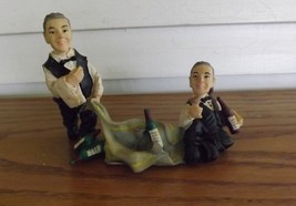 Whimical Bar Accessory - Waiter Butler Wine Decoration / Figurine (Polyr... - $14.99
