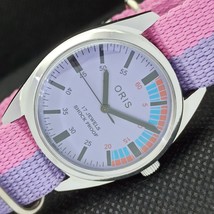 Refurbished Oris Winding Swiss Mens Vintage Wrist Purple Watch 558c-a297191-6 - £15.98 GBP