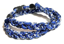 3 Rope Tornado Braided Boys Youth Baseball Necklace 18&quot; 20&quot; Royal Blue Camo - £7.91 GBP