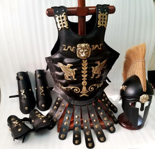 Corinthan Greek Leather Muscle Armor Breastplate, Helmet, Leg &amp; Arm Guar... - $449.00