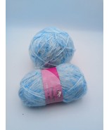 Lana Moro Vintage Yarn Firenza Brushed LOT 2 Skeins Approximately Blue W... - $9.88