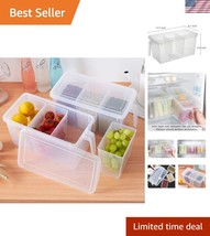 Space-Saving Plastic Storage Containers with Handles - 2 Pack for Food F... - $42.00