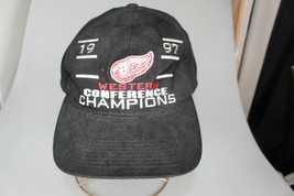 Vintage Detroit Redwings 1997 Conference Champions adjustable Hat Baseball Cap - £23.36 GBP