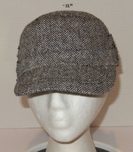 Target Women Newsboy Cabbie Driver Hat Cap Visor brown herringbone Wool ... - $24.70