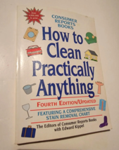 How To Clean Practically Anything Consumer Reports Book with Stain Removal Chart - £4.64 GBP