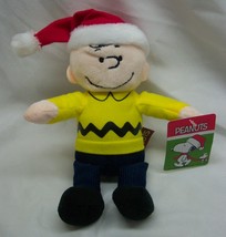 Peanuts Gang Christmas Charlie Brown 8&quot; Plush Stuffed Animal Toy Clip New w/ Tag - £14.68 GBP