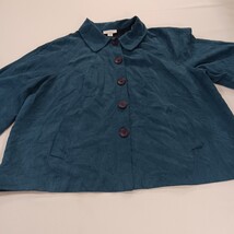 Dressbarn RN#122878 Women’s Blue 5-Button Front 3/4 Sleeve Jacket Size 20W image 12