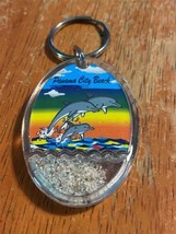 Florida Souvenir Panama City Beach Dolphins Ocean Rainbow Keychain Real Sand - £9.53 GBP