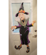 Vtg 1980 Beistle Co 54&quot; Halloween Witch Jointed Paper Die Cut Arms Legs ... - $805.99 MXN