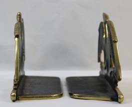 Set of 2 Vintage Brass Colored Spread Eagle Bookends Heavy Metal 1952 (7.5&quot;x4&quot;) - £33.66 GBP