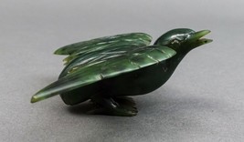 Antique Chinese Finely Hand Carved Spinach Green Jade Bird Figurine - £1,520.36 GBP
