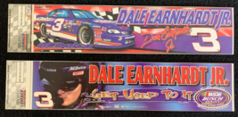 (2) Diff. 1998 &amp; 1999 Dale Earnhardt, Jr. 3&quot;x12&quot; Bumper Stickers Decals  RH - $11.64