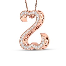 Mother&#39;s Day Gift For Her 1 CT Simulated Diamond Heart Pendant Rose Gold Plated - £69.04 GBP