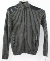 XR XRay Mens Size Medium Marble Gray Full Zip Knit Mock Sweater New w $7... - $38.04