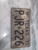 Vintage 1973 Texas License Plate PJR 226 Expired - £9.49 GBP