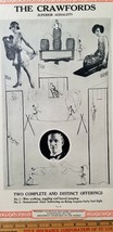 Antique 1926 Vaudeville Act Poster THE CRAWFORD&#39;S Superior Aerialists Tr... - $29.25