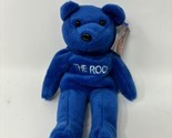 1999 WWF The Rock Attitude Beanie Plush Bear &quot;Smell What The Rock Is Coo... - $13.95