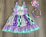 NEW Boutique Easter Unicorn Girls Ruffle Dress 12-18 Months - £10.27 GBP