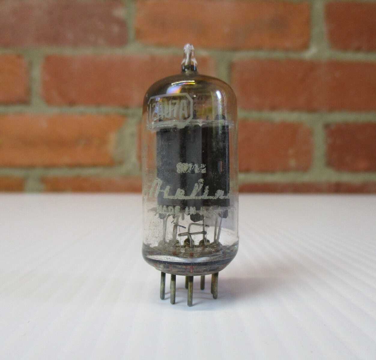 RCA 12AU7A ECC82 Vacuum Tube Long Gray Plate Square Getter TV-7 Tested Strong - $10.50