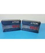 2 TDK VHS-C 30Min Superior High Grade For All VHS-C Camcorders Video Cas... - £8.30 GBP