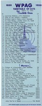 WPAG 1050 Ann Arbor MI VINTAGE March 17 1969 Music Survey 5th Dimension #1 - £11.81 GBP
