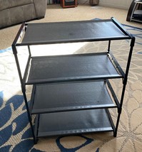 4 Tier Small Shoe Rack, Narrow Stackable Storage 10.2&quot;D x 16.3&quot;W x 21.5&quot;H - $18.71