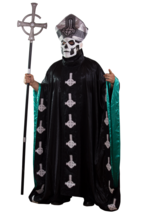 Ghost Rock Band Papa Emeritus II Costume Deluxe Mask Hat Robe Staff Cosplay - £168.89 GBP