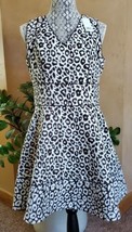 Banana Republic Jacquard Fit n Flare SZ 10 Dress Animal Leopard Print $130 NWT - £38.73 GBP