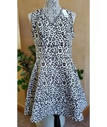 Banana Republic Jacquard Fit n Flare SZ 10 Dress Animal Leopard Print $1... - £38.09 GBP