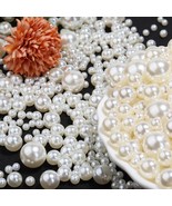 10-1000Pcs Without Hole Imitation Pearl Craft Round White Beads For DIY ... - $7.10+