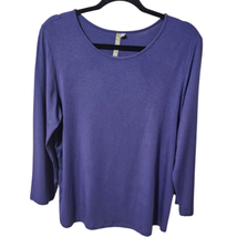 Comfy USA Women’s XL Purple T-shirt Long Sleeve Scoop Neck Shirt Layerin... - £22.42 GBP