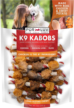 Pur Luv K9 Kabob Dog Treats, Made with Real Chicken, Duck and Sweet Potato, Heal - £12.43 GBP