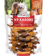 Pur Luv K9 Kabob Dog Treats, Made with Real Chicken, Duck and Sweet Pota... - £12.23 GBP