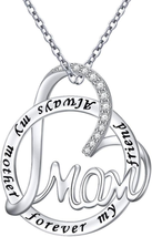 Mothers Day Gift for Mom Wife, 925 Sterling Silver Mother and Child Lab Opal Hea - £37.32 GBP