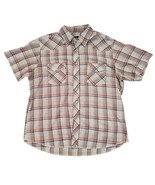 Vintage Wrangler Western Men’s Pearl Snap Plaid Short Sleeve Shirt Size XL  - $16.15