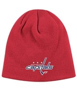Washington Capitals NHL Reebok Red Cuffless Knit Hat Cap Adult Skull Cap Beanie - $16.99