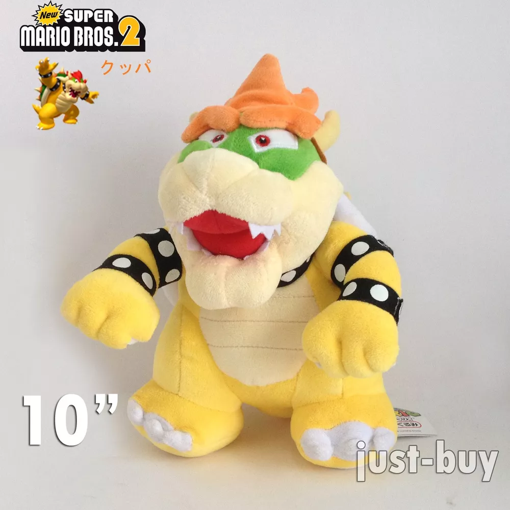 New Super Mario Bros. 2 Plush Bowser Koopa King Soft Toy Stuffed Animal Doll 10&quot; - £17.16 GBP