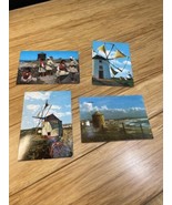 Vintage Lot of 4 Windmill Portugal Travel Souvenir Tourism Postcard KG JD - £11.70 GBP