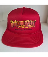 Vintage Outdoorsman Hinckley MN Trucker Hat Red Mesh Snapback Foam Front - $34.95