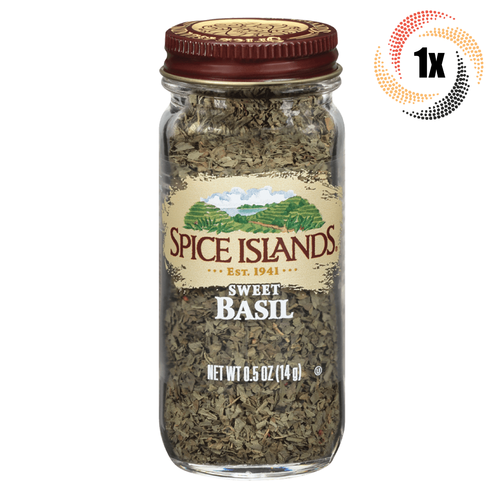 1x Jar Spice Islands Sweet Basil Flavor Seasoning | .5oz | Fast Shipping - $13.93