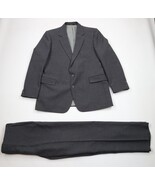 Vintage 70s Streetwear Mens 44L Wool Striped 2 Piece Wedding Suit 34x32 USA - $4,016.86 MXN